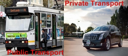 Difference between Public Transport and Private Transport
