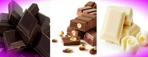 Difference between Dark Chocolate, Milk chocolate and White Chocolate