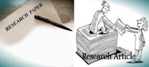 the difference between a research article and a research paper