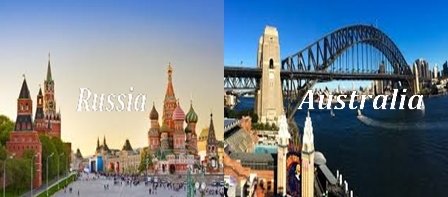 Difference between Russia and Australia